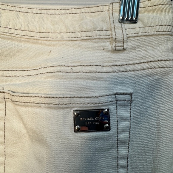 Michael Kors Straight Leg Jeans Cream - Picture 8 of 11